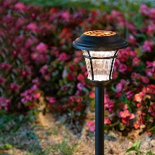 컴스 원형 전구색 태양광 LED 야외 조명 정원등 ER178 (59997)
